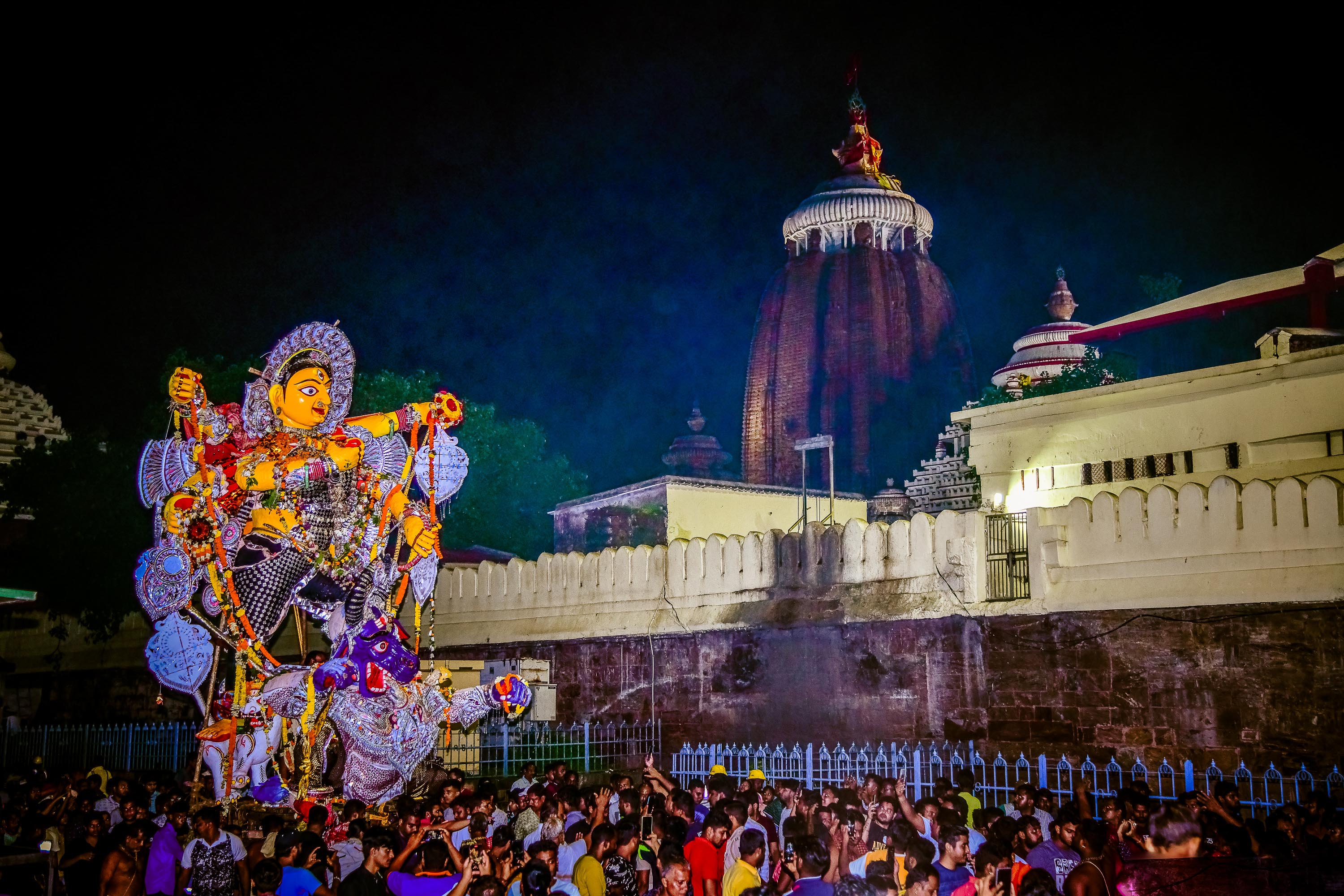 Gosani gathering in front of Jagannath temple on Ekadashi